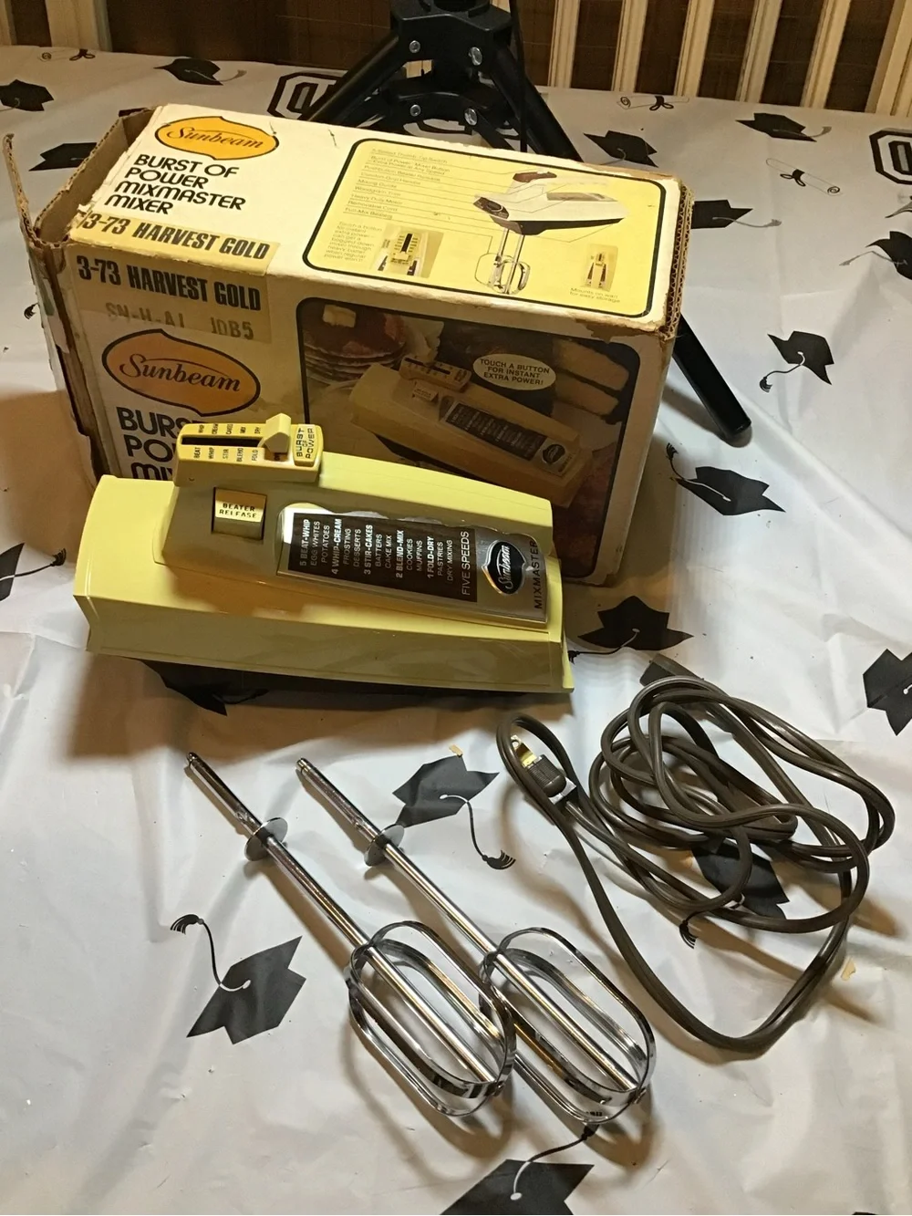 Vintage sunbeam mixmaster hand mixer “burst of power” button -Preowned